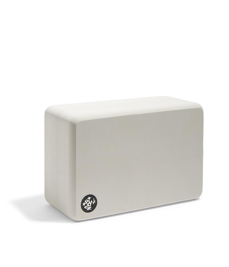 Manduka Foam Yoga Block - Recycled EVA Foam Block with Ergonomic Support, Yoga Equipment, Home Gym Accessory, & Pilates Tool, Lightweight for Travel, High Density, Comfortable Edges