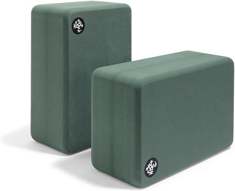 Manduka Foam Yoga Block - Recycled EVA Foam Block with Ergonomic Support, Yoga Equipment, Home Gym Accessory, & Pilates Tool, Lightweight for Travel, High Density, Comfortable Edges