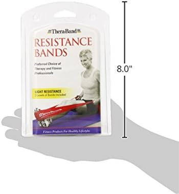 THERABAND Resistance Bands Set, Elastic Bands for Exercise & Physical Therapy, Strength Training for Upper & Lower Body Fitness