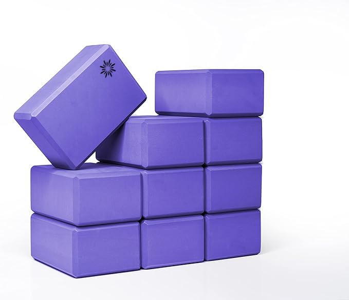 Bulk 4in Foam Yoga Blocks, 10 Pack