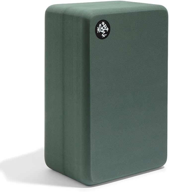 Manduka Foam Yoga Block - Recycled EVA Foam Block with Ergonomic Support, Yoga Equipment, Home Gym Accessory, & Pilates Tool, Lightweight for Travel, High Density, Comfortable Edges