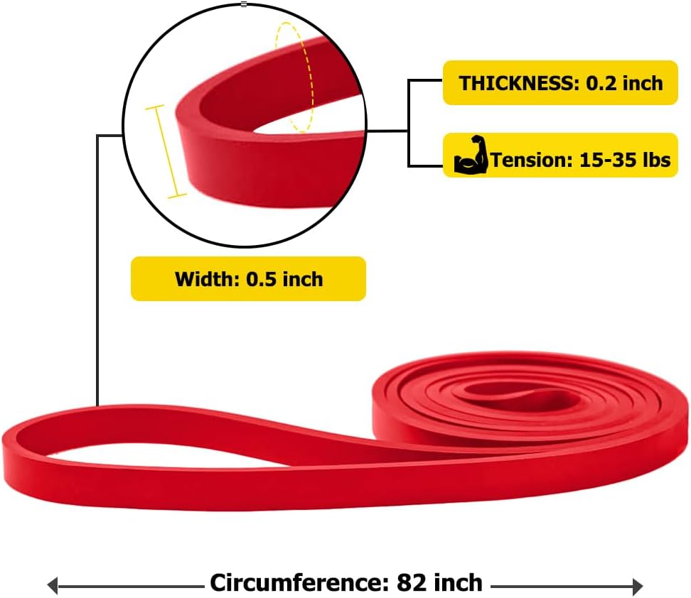 ROSAPOAR Resistance Band Pull up Band Fitness Exercise Bands Natural Latex for Workout Body Stretch Powerlifting Band Fitness Sport Training at Home/The Gym