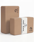 Gruper Yoga Blocks 2 Pack, 9"x6"x3" Exercise Blocks Pilates Blocks