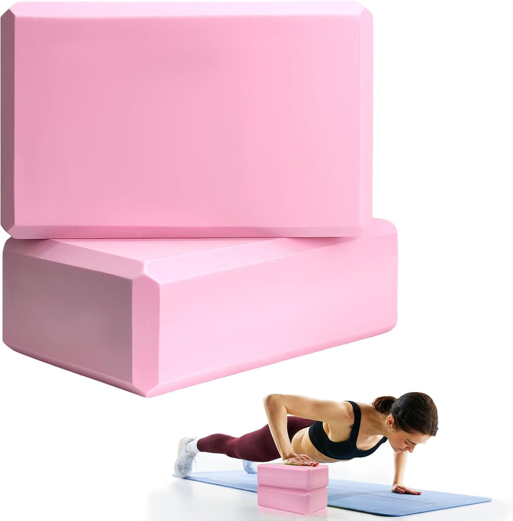 Septo 2 Pcs Yoga Blocks, 9x6x3 Inch Foam Blocks for Pilates