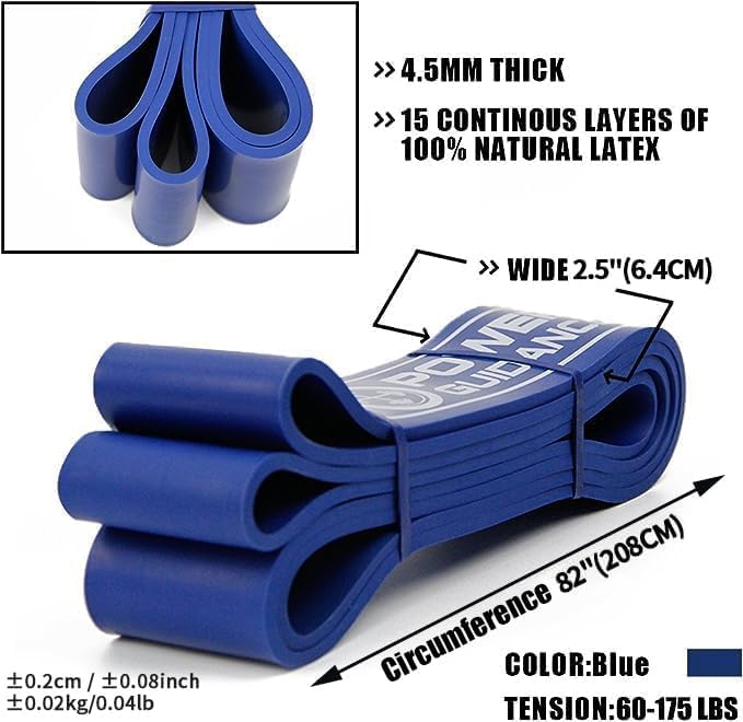 POWER GUIDANCE Pull Up Assist Bands - Stretch Resistance Band - Mobility Band - Powerlifting Bands - by Perfect for Body Stretching, Powerlifting, Resistance Training