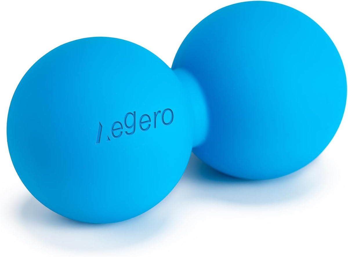 Aegero Peanut Massage Ball-Double Lacrosse Massage Ball (Blue Firm Ball)