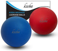 Kieba Massage Lacrosse Balls for Myofascial Release, Trigger Point Therapy, Muscle Knots, and Yoga Therapy. Set of 2 Firm Balls (Pink and Purple)