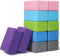 Wettarn 12 Pcs Yoga Blocks Bulk 9 x 6 x 4 Inch EVA Foam Supportive Yoga Brick Lightweight Soft Non Slip Gymnastic Blocks Yoga Pilates Accessories for Girls Women Beginners, Stretching and Meditation