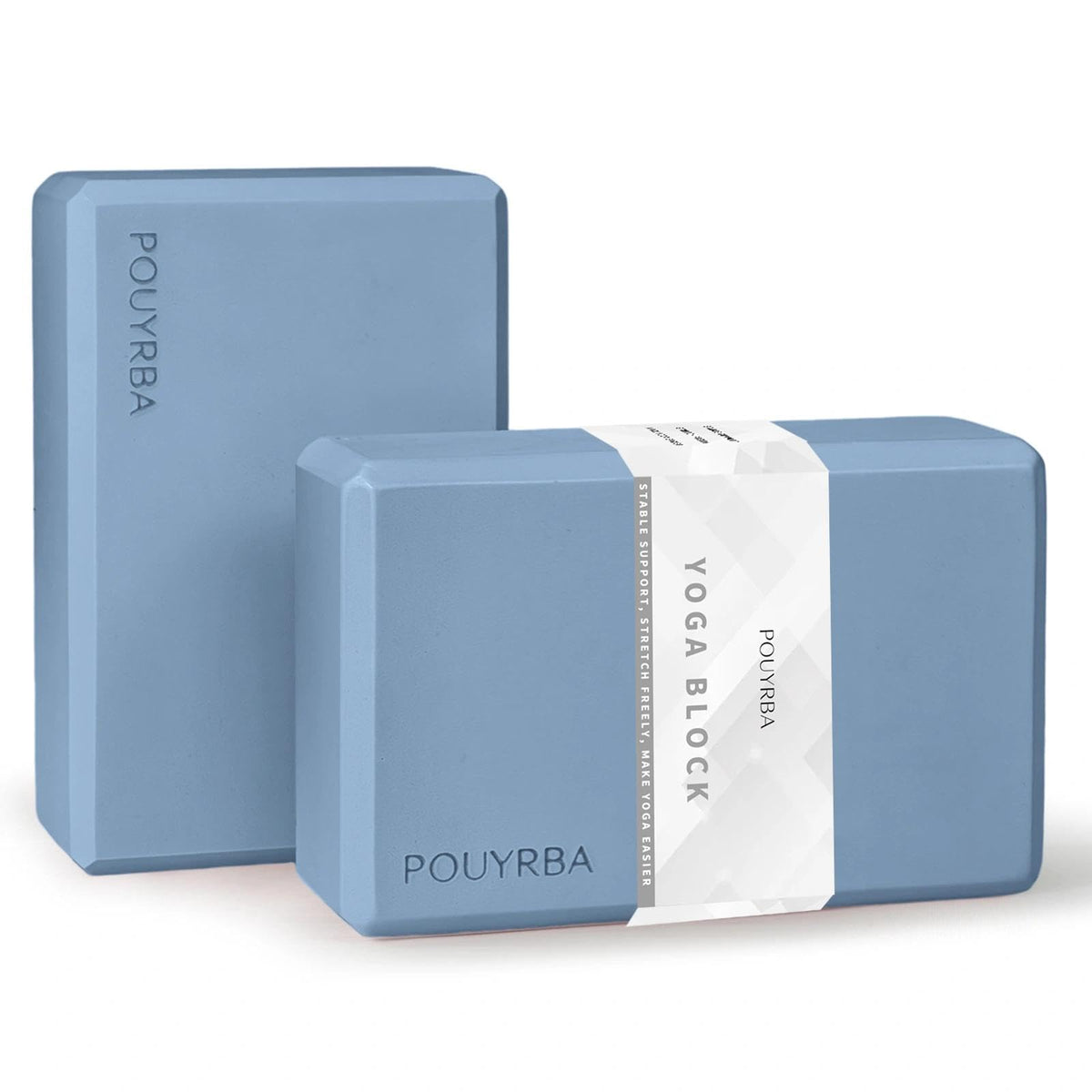 2-Pack Yoga Blocks, High-Density 9"x6"x3" Yoga Brick Foam Blocks, Non-Slip Exercise Blocks for Yoga, Pilates, Stretching and Meditation – Lightweight Yoga Props for Home Gym & Studio