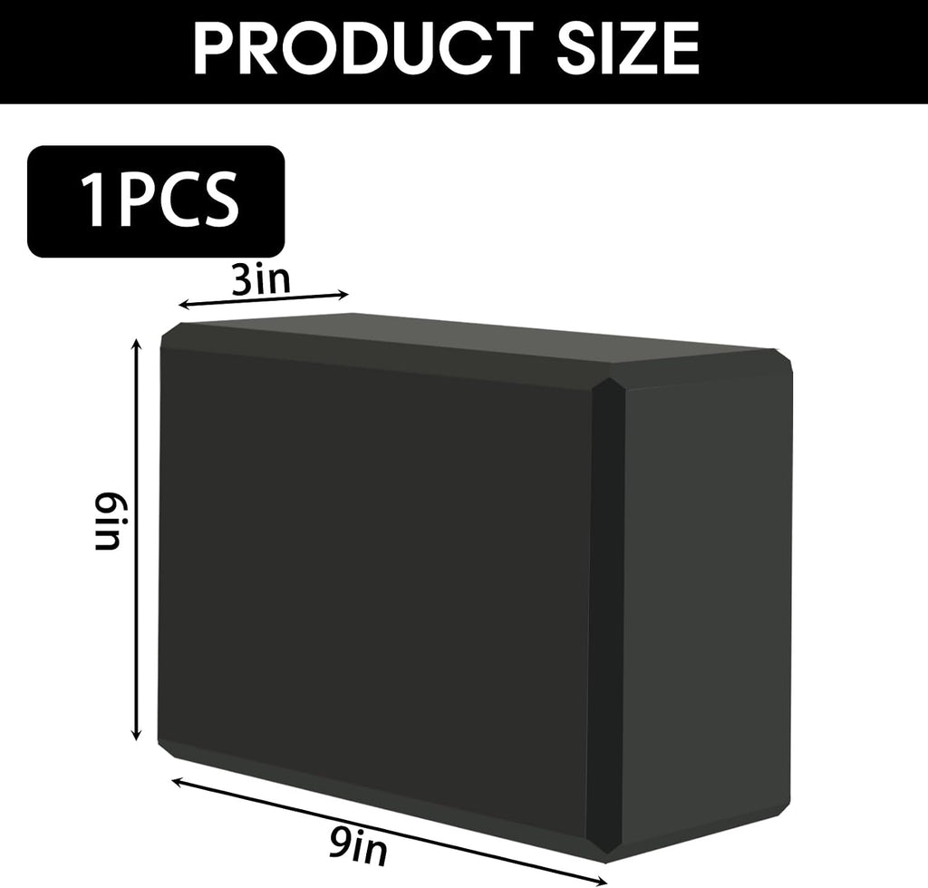 Yoga Block - Supportive Latex-Free Eva Foam - Soft Non-Slip Surface with Beveled Edges for Yoga, Pilates, Meditation - Yoga Accessories for Stability, Balance, Deepen Stretches