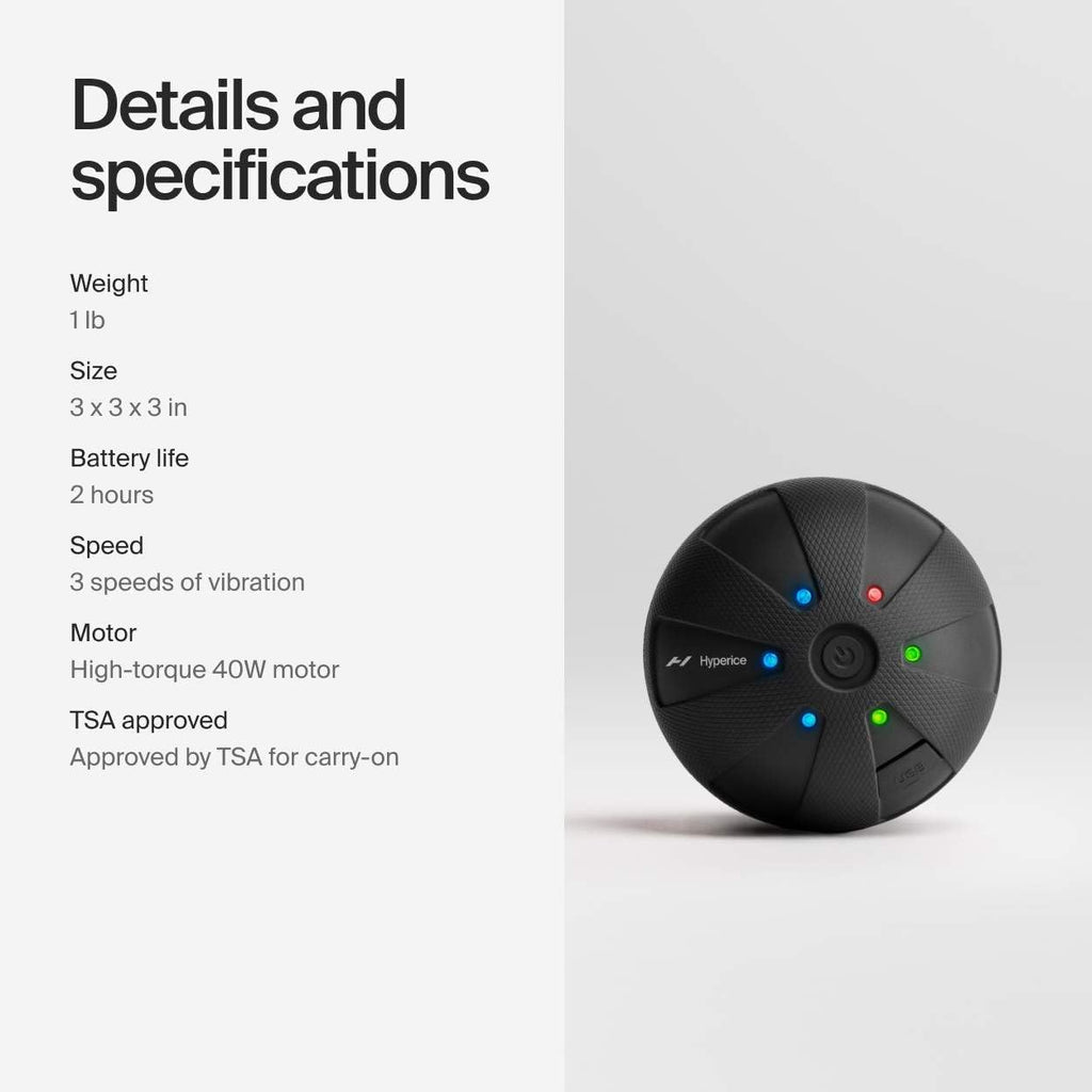 Hyperice Hypersphere Go Vibrating Ball Deep Tissue Massage Muscle Recovery