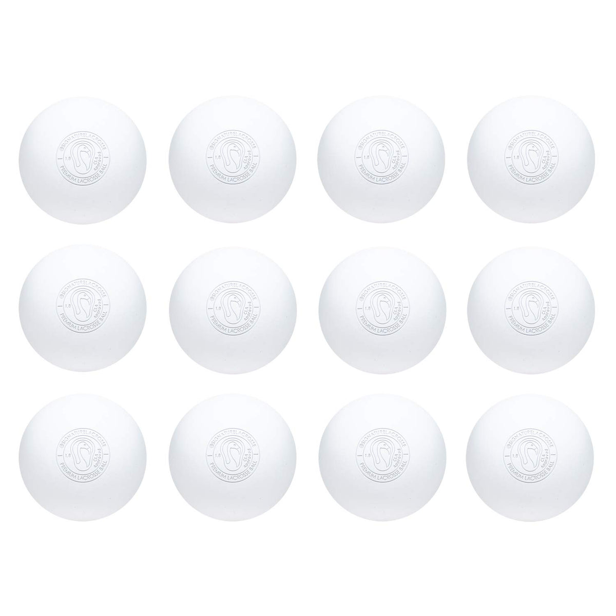Signature Lacrosse Ball Set - Packs of 2, 4, 8, 12, and 100 - No Chemical Smell Massage Balls, Myofascial Release Tools, Back Roller, Muscle Knot Remover