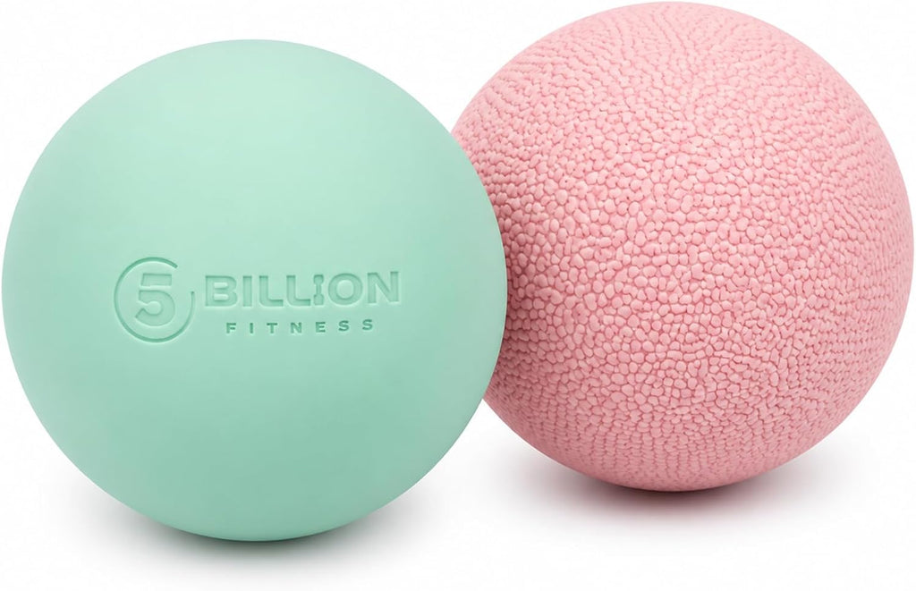 5BILLION FITNESS 2 Pack Massage Lacrosse Ball Set Deep Tissue Massage Balls