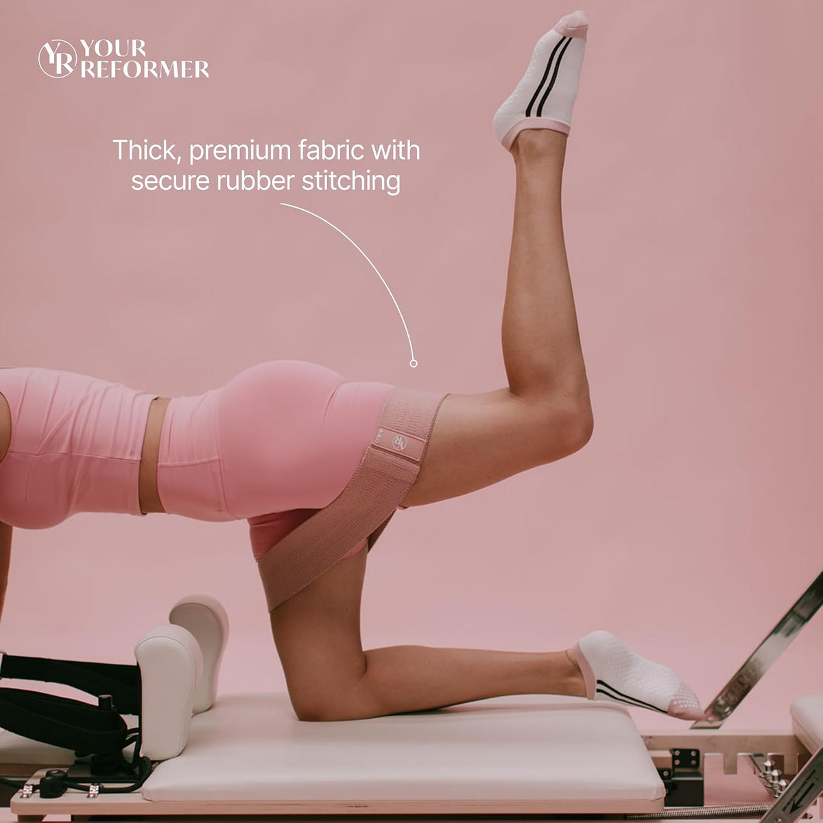 Fabric Booty Bands Set, 3 Resistance Levels for Pilates