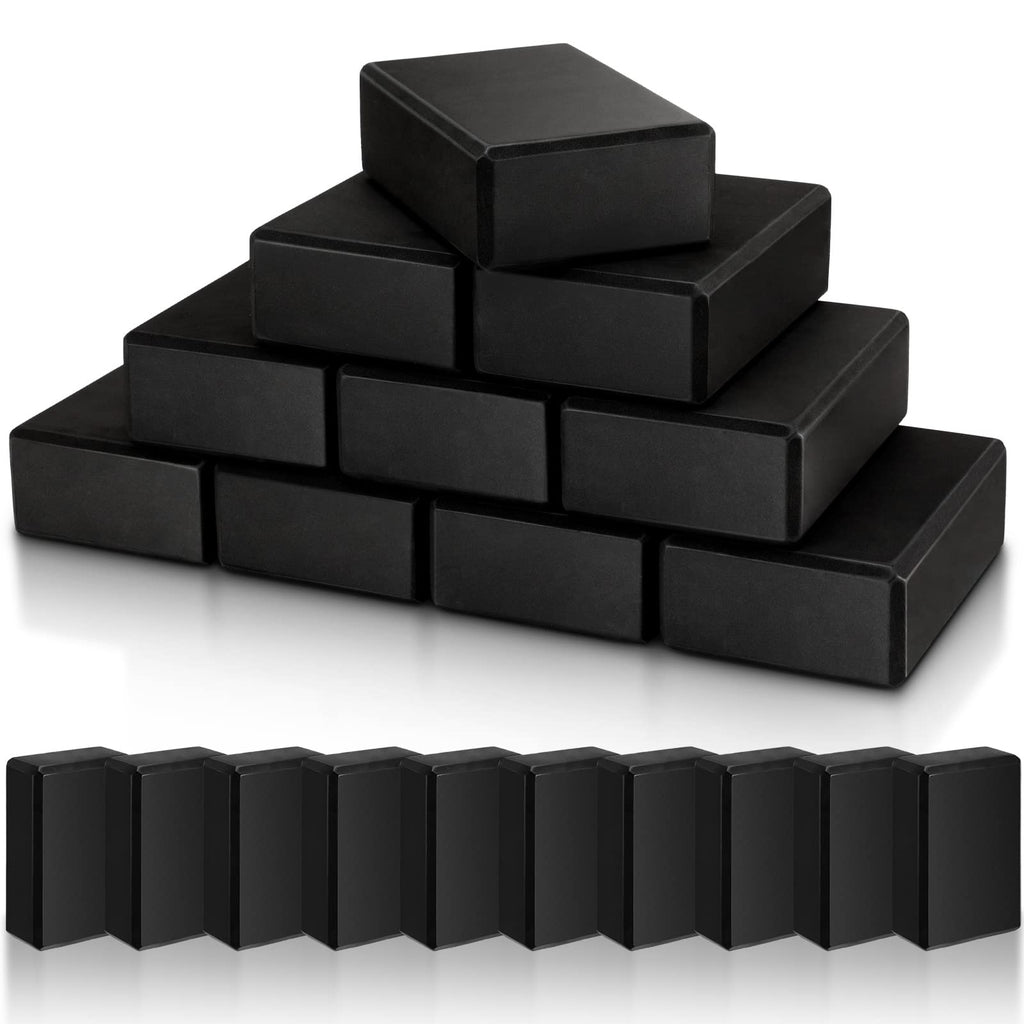 10 Pcs Foam EVA Yoga Blocks Lightweight Non Slip Supportive Yoga Bricks for Pilates Stretching and Meditation, Women Men Yogi Beginners