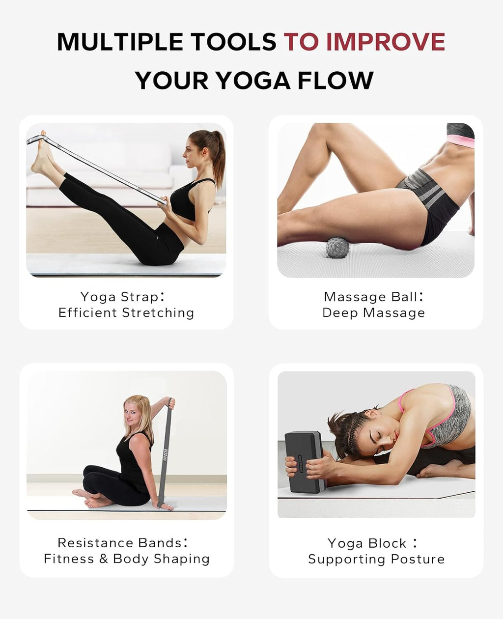 HAPBEAR Yoga Blocks 2 Pack - 9x6x3in High-Density EVA Foam with Non-Slip Textured Surface, Supportive for Deep Stretching & Lightweight - Ideal for Yoga, Pilates, Stretching Exercises