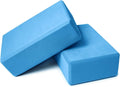 Yoga Blocks 9x6x3, 2 Pack High Density Yoga Brick Foam Blocks to Improve Strength, Flexibility and Balance, Light Weight and Non-Slip Surface, Pilates and Meditation (Gemstone Blue)