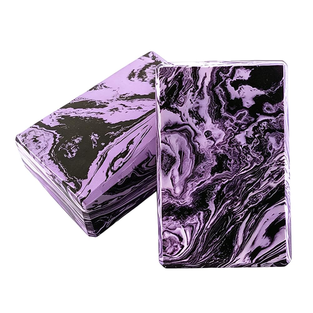 Yoga Blocks 2 Pack,9"x6"x3" High Density EVA Foam Bricks,Non Slip Lightweight Yoga Support Blocks for Pilates Stretching Meditation Balance Flexibility Training