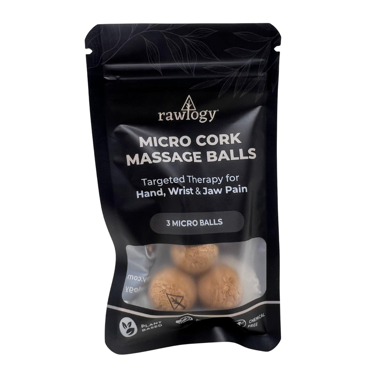 Travel Cork Massage Ball | Lightweight, Sustainable Alternative to Lacrosse Ball for Muscle Pain Relief (2.5 Inch (Pack of 1), Sanded Cork)