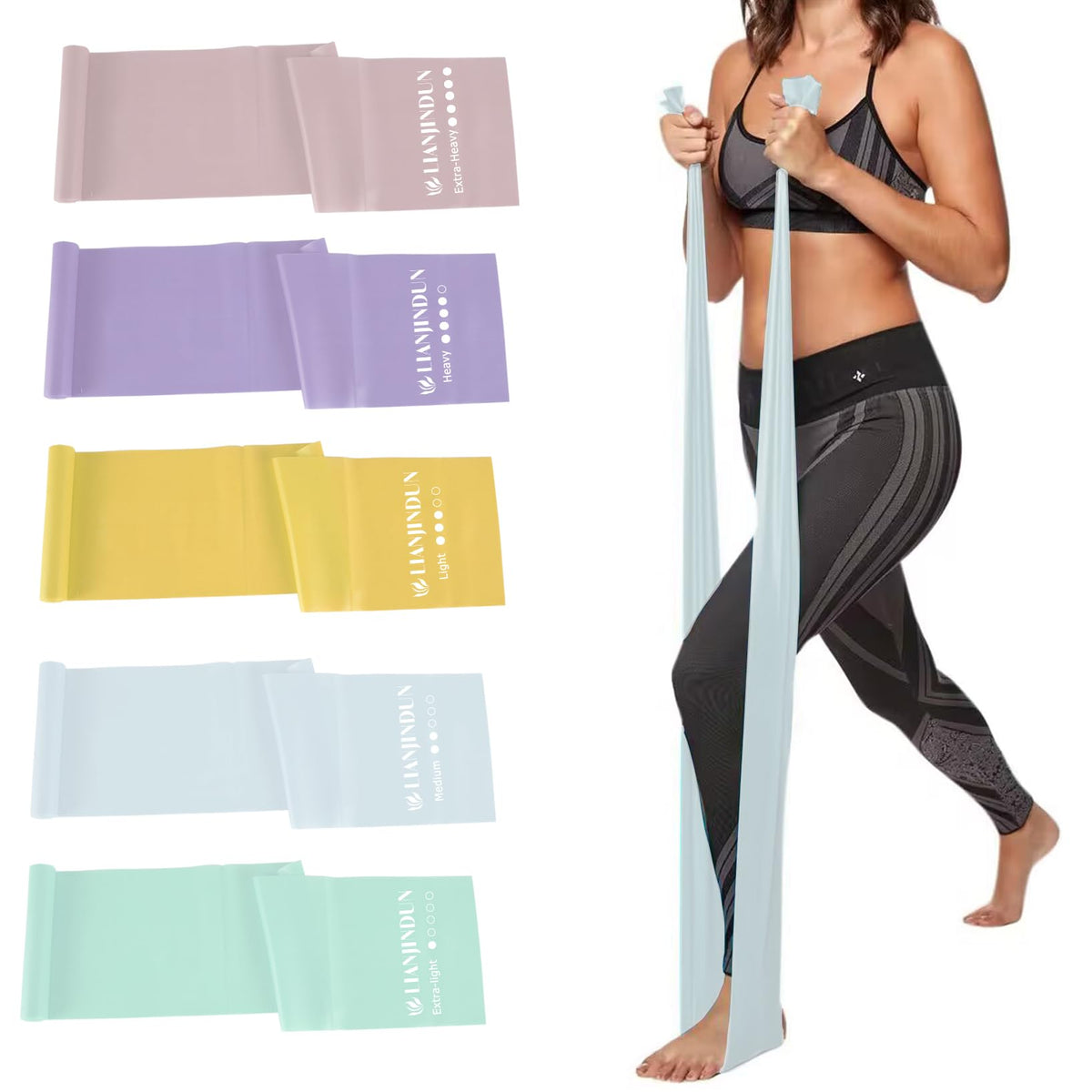 Resistance Bands for Working Out, Physical Therapy, Exercise, Pilates, Yoga
