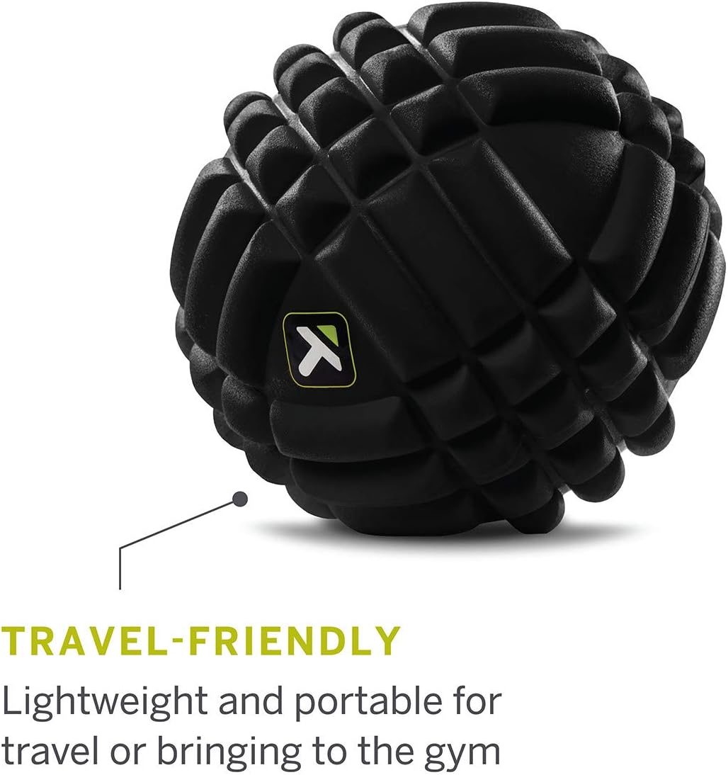 TRIGGERPOINT Performance Grid X Massage Ball for Deep Tissue Massage and Exercise Recovery, Black