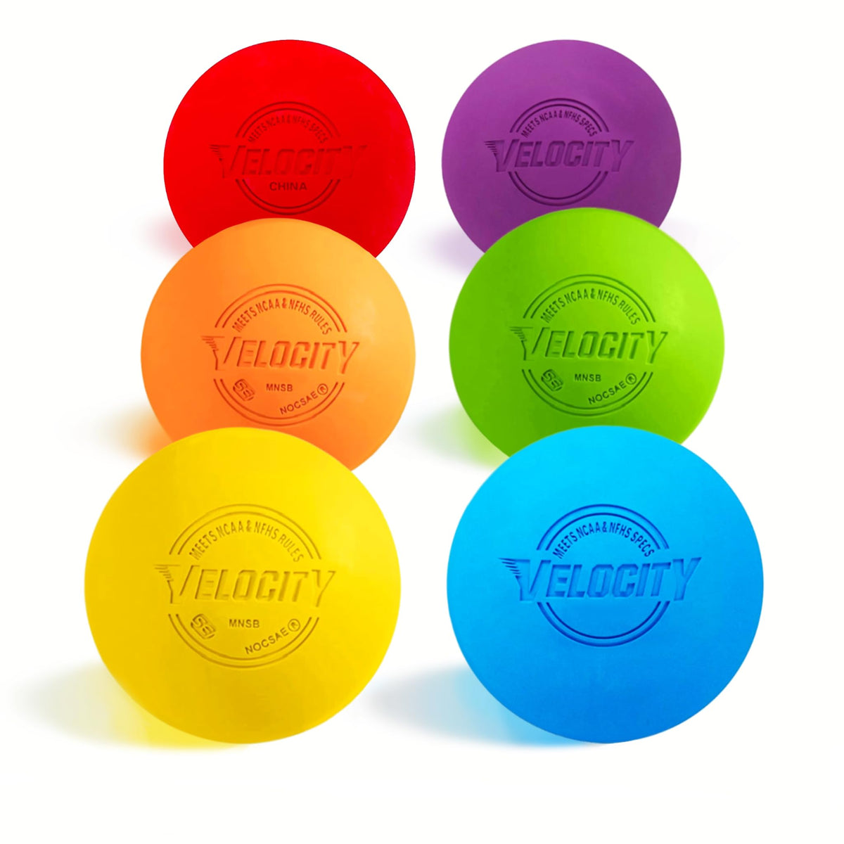 Velocity Lacrosse Balls - 1, 2, 3, 6, 12, 18, 24, 36, 60 and 120 Packs - for Practice, Official NFHS and College Approved Size