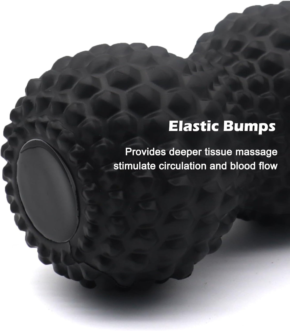 KITWILD Peanut Massage Ball, Double Lacrosse Massage Roller Ball, Black
