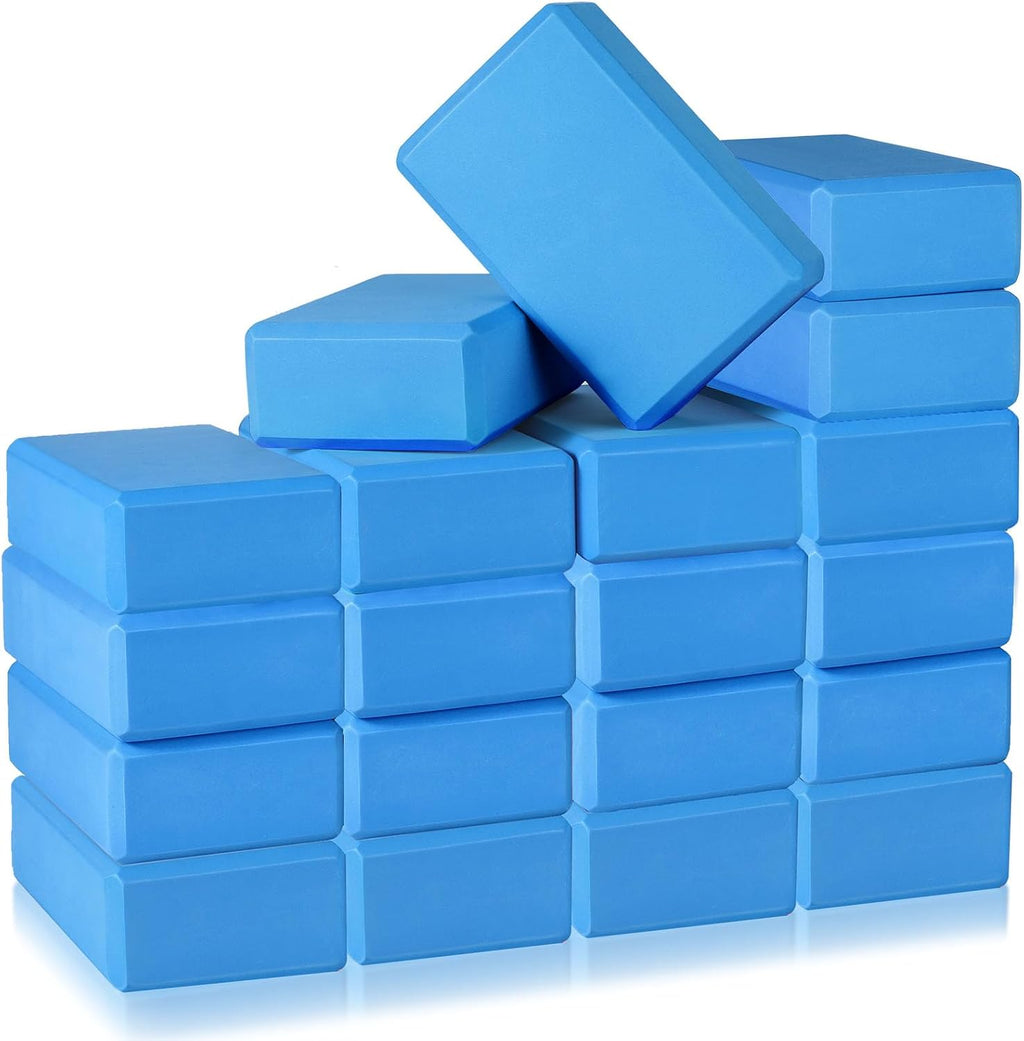 Honoson 20 Pcs Foam Yoga Blocks Bulk 9x6x3'' High Density