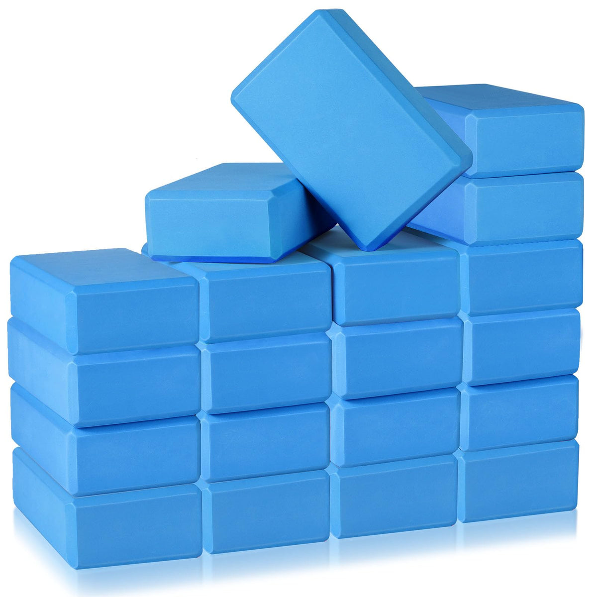 Honoson 20 Pcs Foam Yoga Blocks Bulk 9x6x3'' High Density