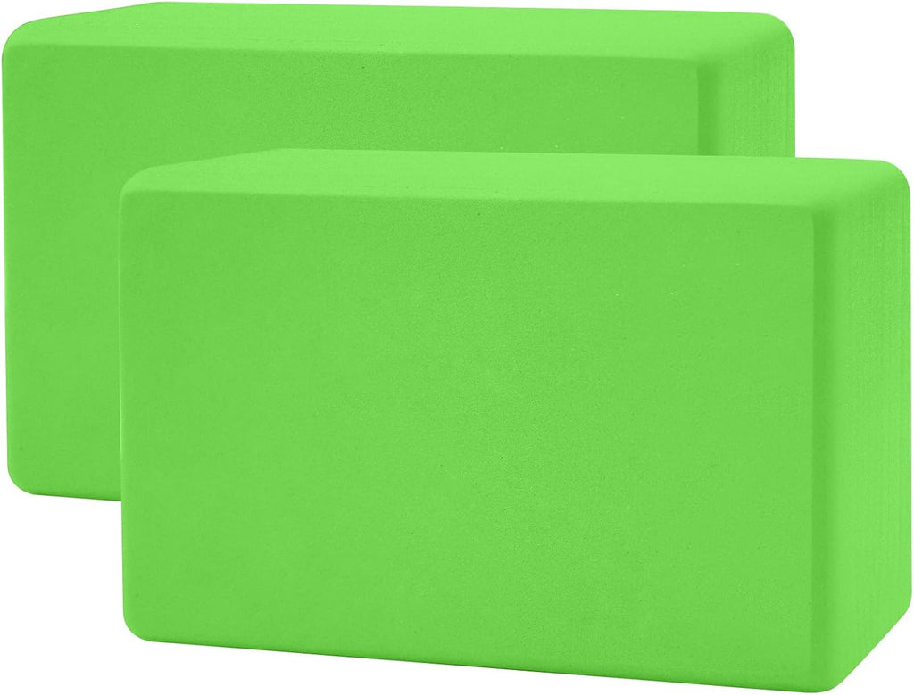 biguphate 2 Pack Yoga Blocks, 3"x6"x9" Rounded Edges Non-Slip, Yoha Bricks