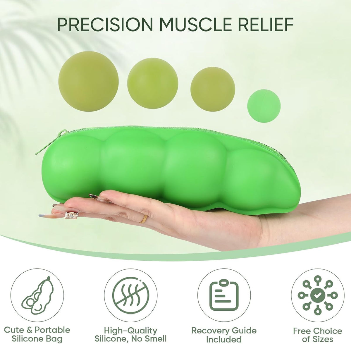 Firm Massage Lacrosse Ball Set, 4 Sizes for Myofascial Release