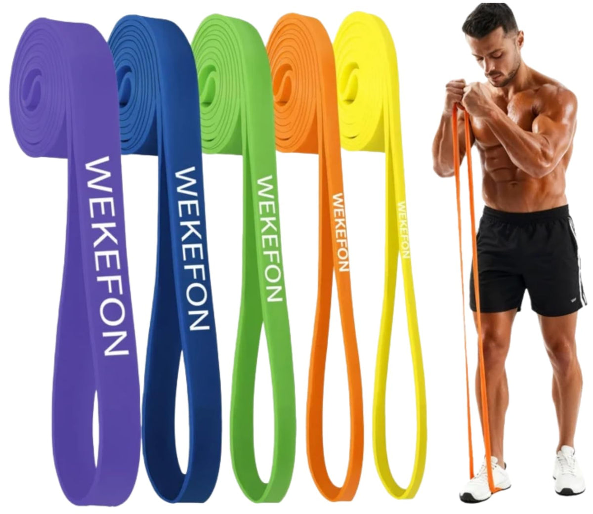 Resistance Bands Set, Pull Up Assist Bands - Stretch Resistance Band - Mobility Band Powerlifting Exercise Bands for Resistance Training, Physical Therapy, Home Workouts
