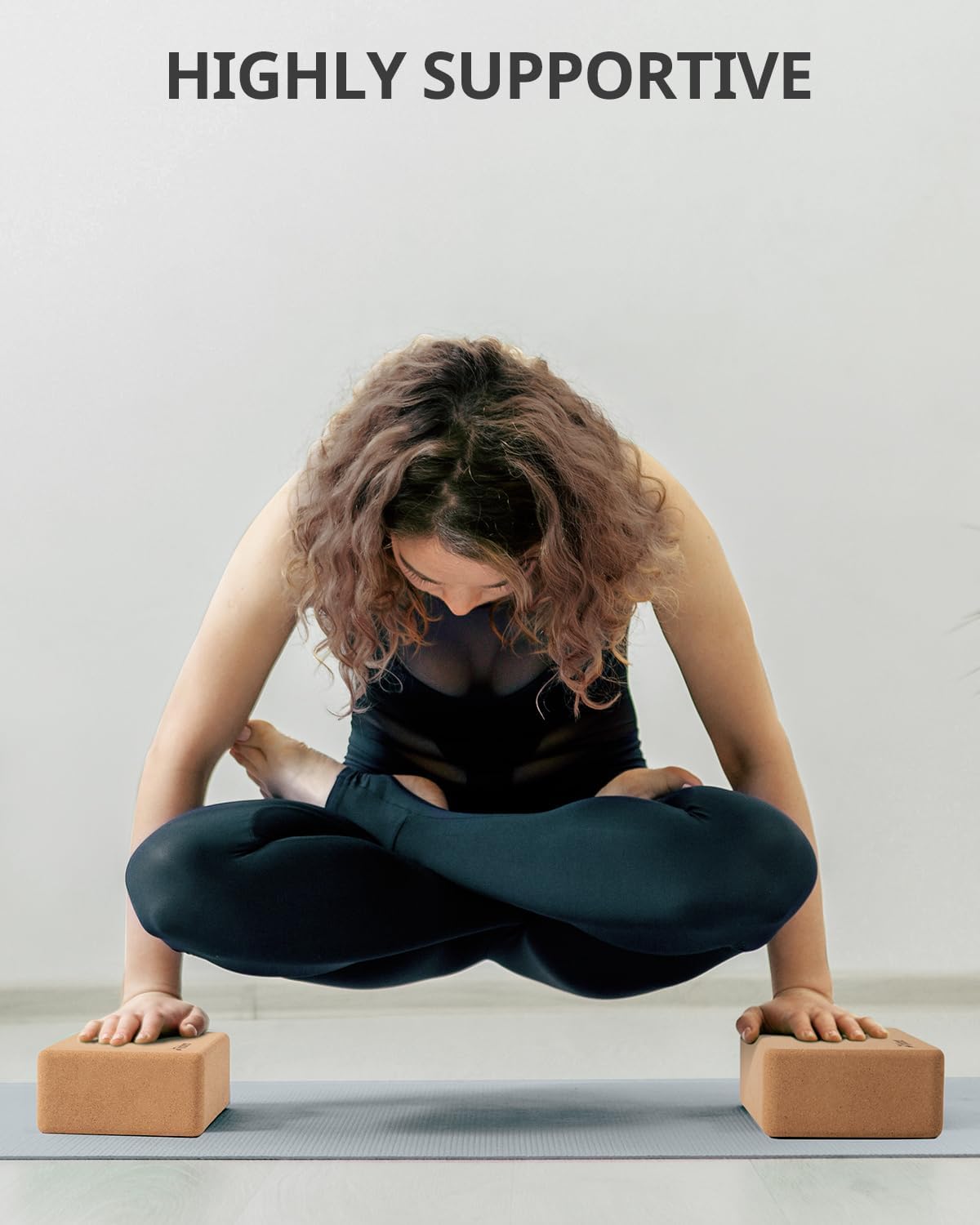 Cork Yoga Blocks 2 Pack,Support for Yoga, Pilates, Stretching