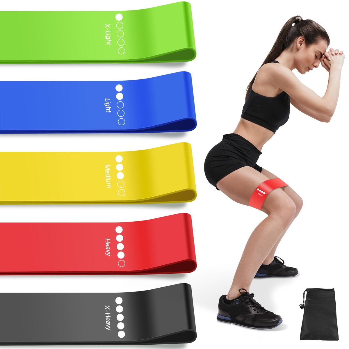 Resistance Bands for Working Out, 5 Levels Elastic Exercise Bands