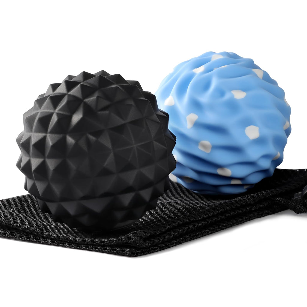 Silicone Lacrosse Balls for Yoga and Myofascial Release - Deep Tissue Massage,Trigger Point Therapy and Foot Plantar Fasciitis,Muscle Knots,Relieving Muscle Pain,Muscle Soreness Balls