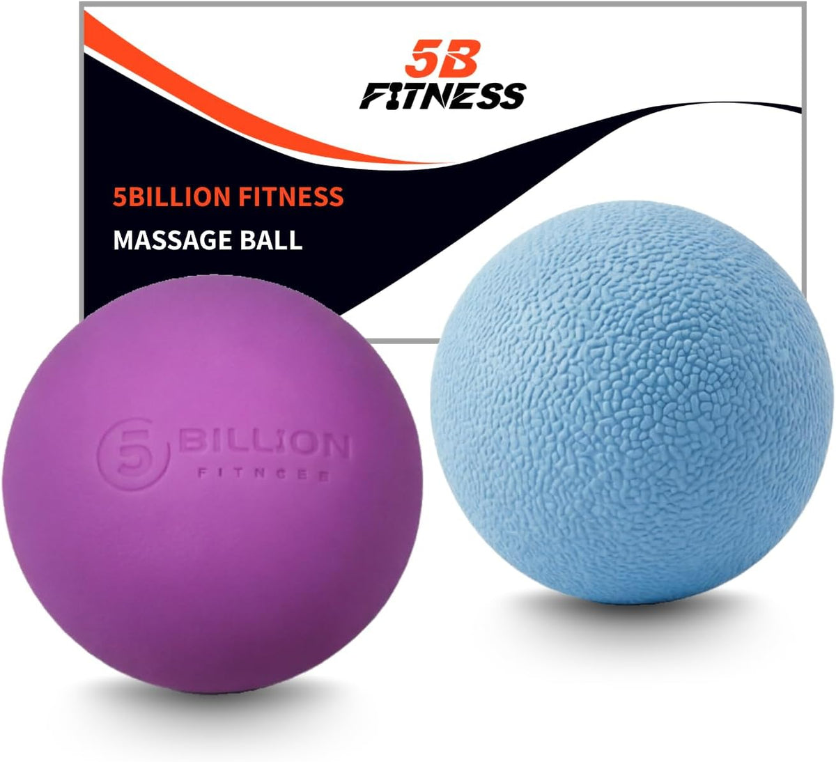 5BILLION FITNESS 2 Pack Massage Lacrosse Ball Set Deep Tissue Massage Balls