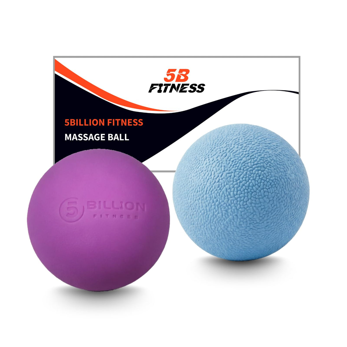 5BILLION FITNESS 2 Pack Massage Lacrosse Ball Set Deep Tissue Massage Balls