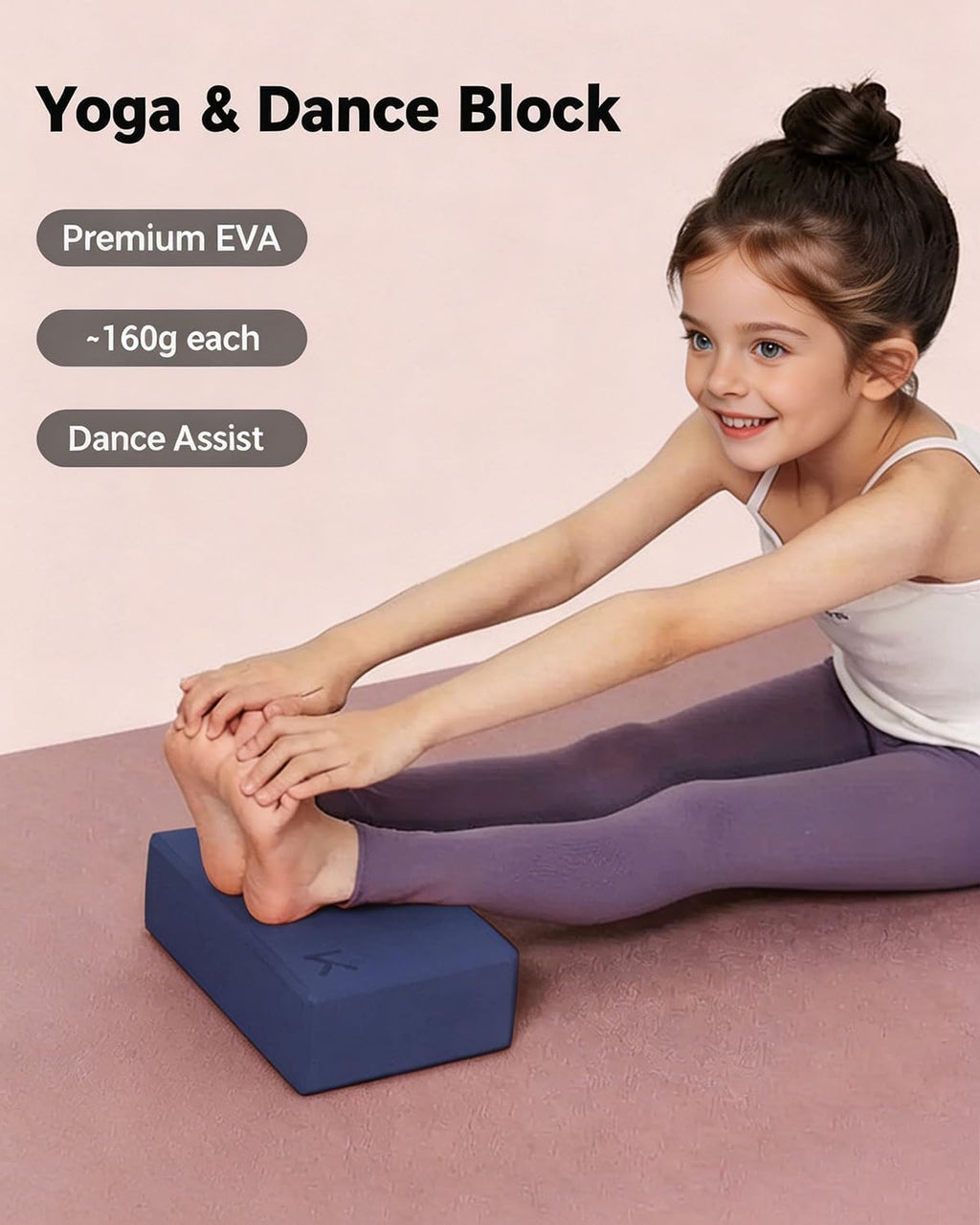 KEEP Yoga Block, High-Density EVA Foam 2 Pack Yoga Block with Non-Slip Textured Surface, Supportive, Lightweight - Ideal for Yoga