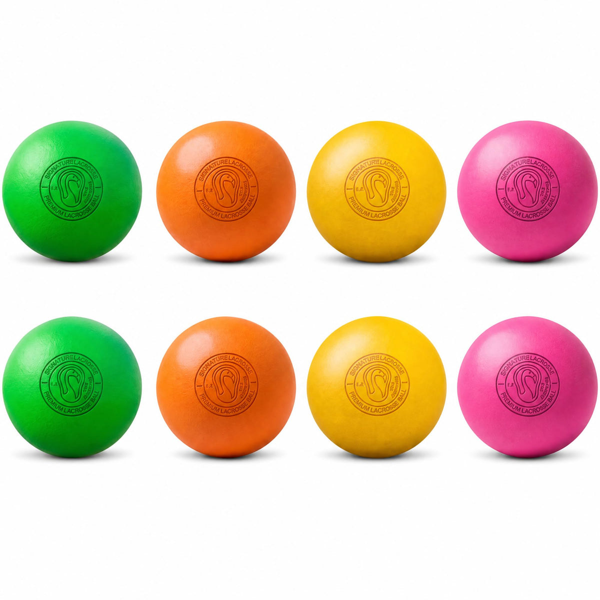 Signature Lacrosse Ball Set - Packs of 2, 4, 8, 12, and 100 - No Chemical Smell Massage Balls, Myofascial Release Tools, Back Roller, Muscle Knot Remover