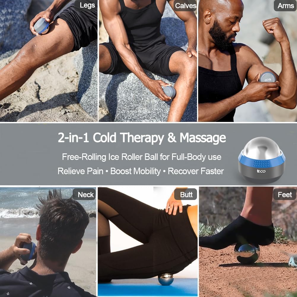 iECO Massage Ice Roller Ball Cold & Heat Therapy Plantar Fasciitis Roller