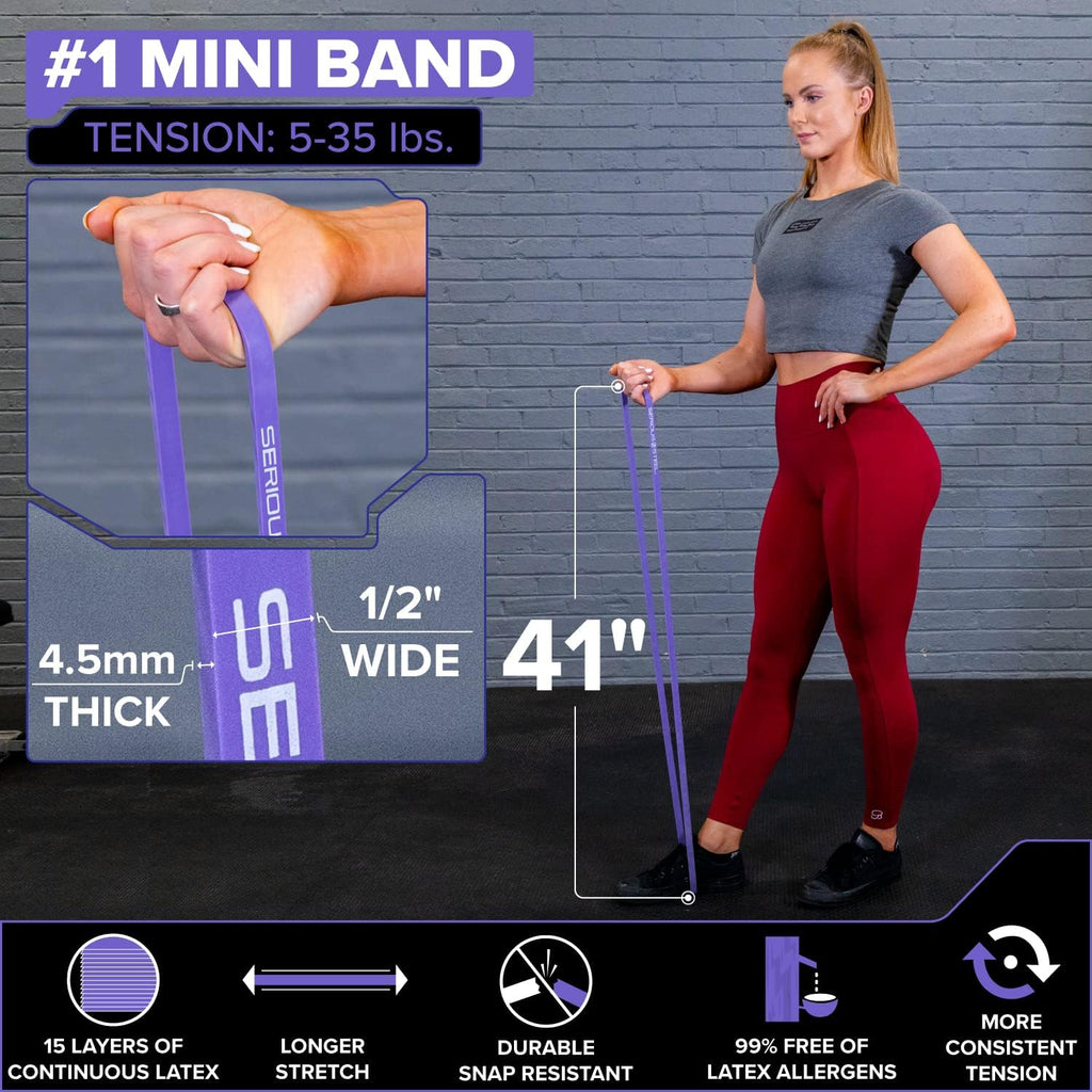SERIOUS STEEL FITNESS Assisted 41" Pull-Up Band, Resistance & Stretch, Powerlifting & Pull-up Assist Loop (Single Band)