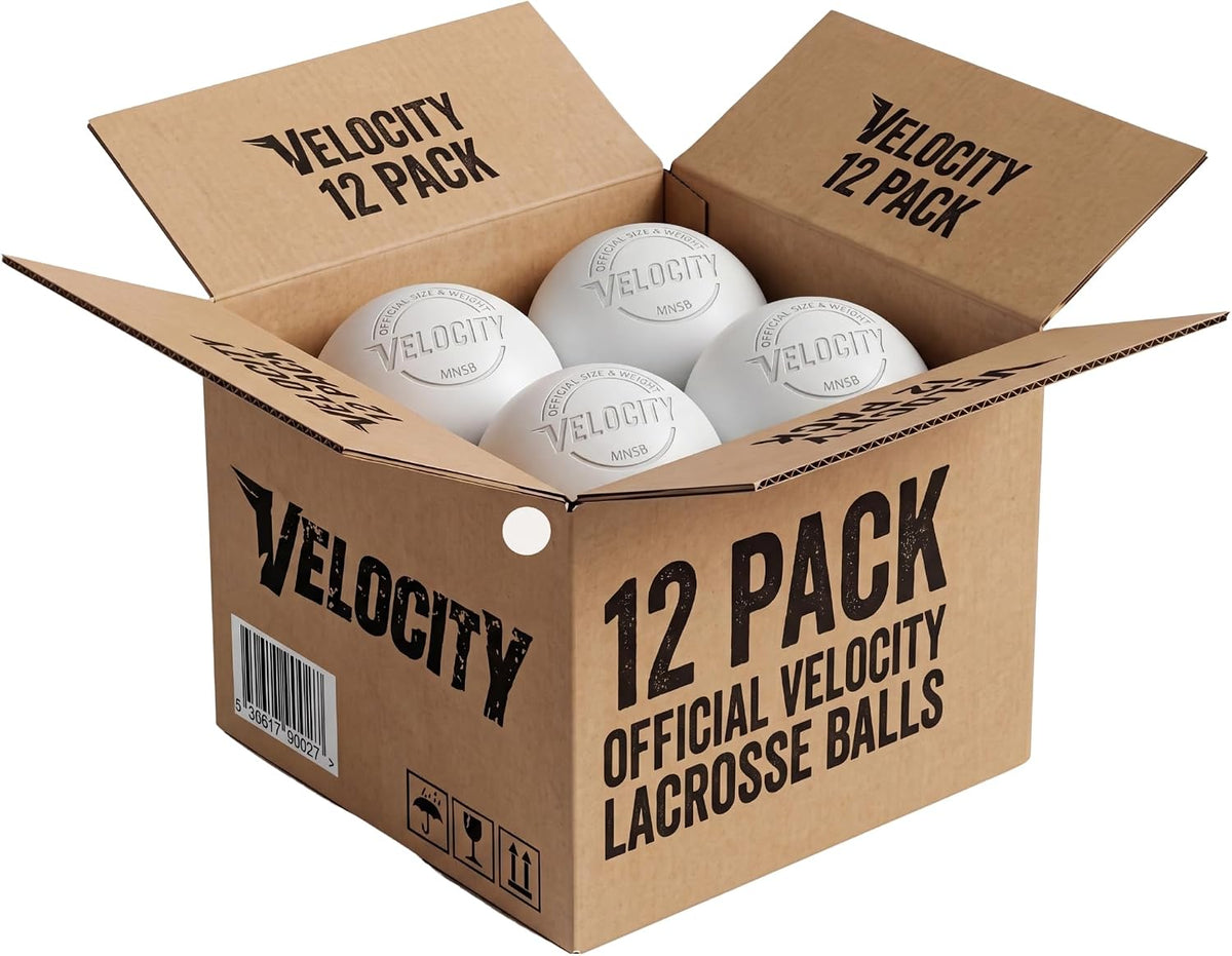 Velocity Lacrosse Balls - 1, 2, 3, 6, 12, 18, 24, 36, 60 and 120 Packs - for Practice, Official NFHS and College Approved Size
