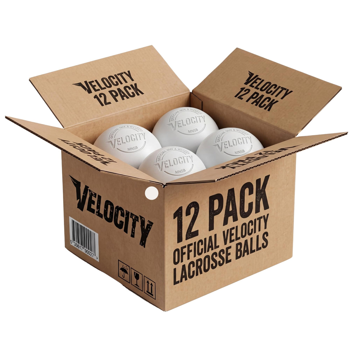 Velocity Lacrosse Balls - 1, 2, 3, 6, 12, 18, 24, 36, 60 and 120 Packs - for Practice, Official NFHS and College Approved Size