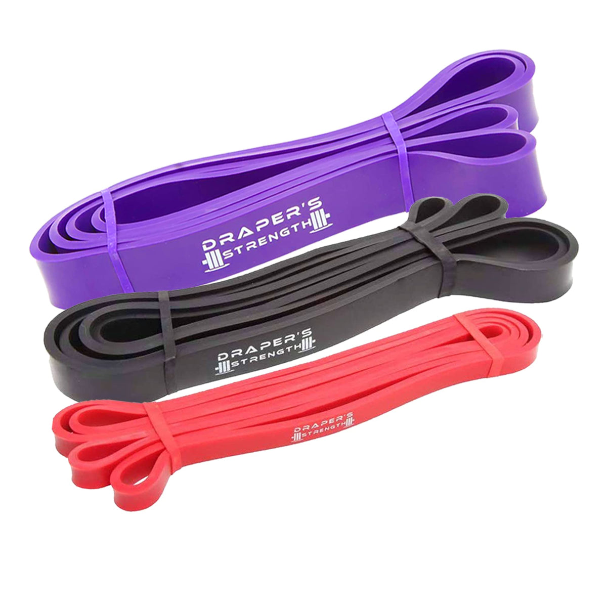 Draper's Strength Heavy Duty Resistance Stretch Loop Bands for Powerlifting Workout Exercise and Assisted Pull Ups