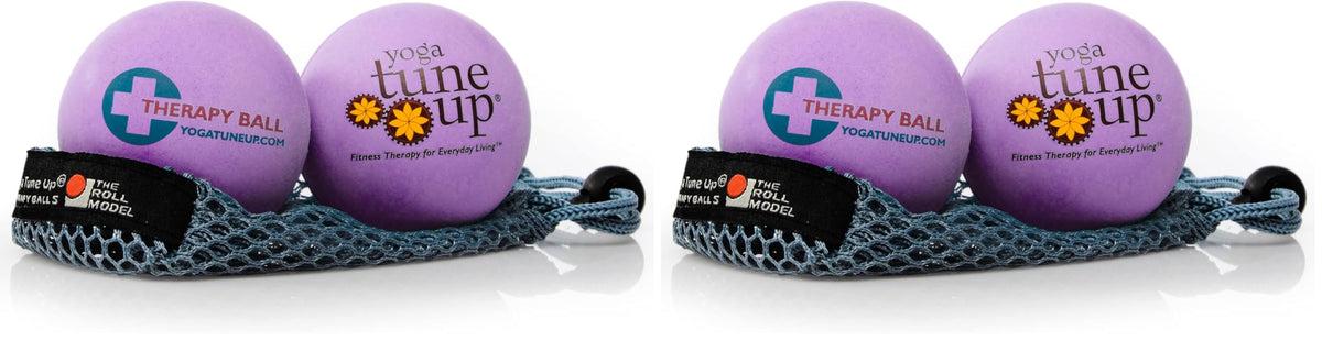 YOGA TUNE UP® Therapy Balls in Tote by Tune Up Fitness - Massage Balls for Trigger Point, Pressure Point & Myofascial Release - Use as Single or Peanut Ball for Pain Relief & Relaxation (Apple Green)