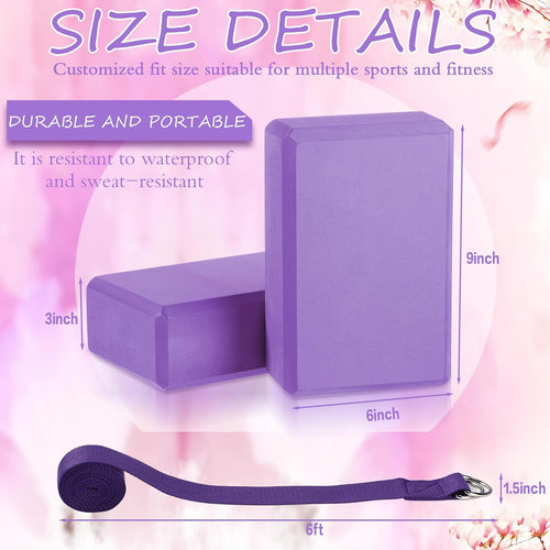 10 Set Yoga Blocks and Straps, EVA Foam Blocks for Yoga Class