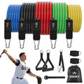 WHATAFIT Resistance Bands with Handles, 150 lb Exercise Bands Set