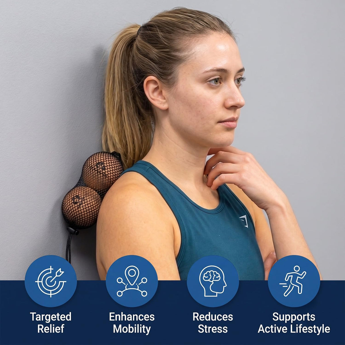 Acupoint Physical Massage Therapy Lacrosse Ball Set Ideal for Yoga Deep Tissue Massage Trigger Point Therapy and Myofascial Release Physical Therapy Equipment Back Foot Plantar Fasciitis (Cork)