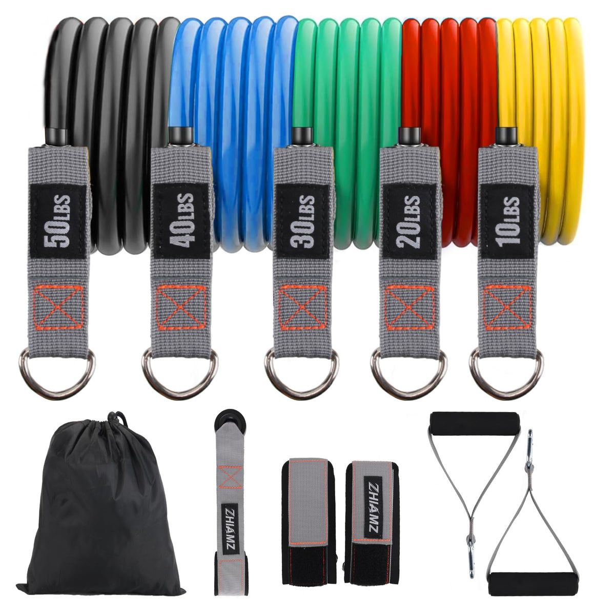 Resistance Bands with Handles, Exercise Bands with Handles, Door Anchor