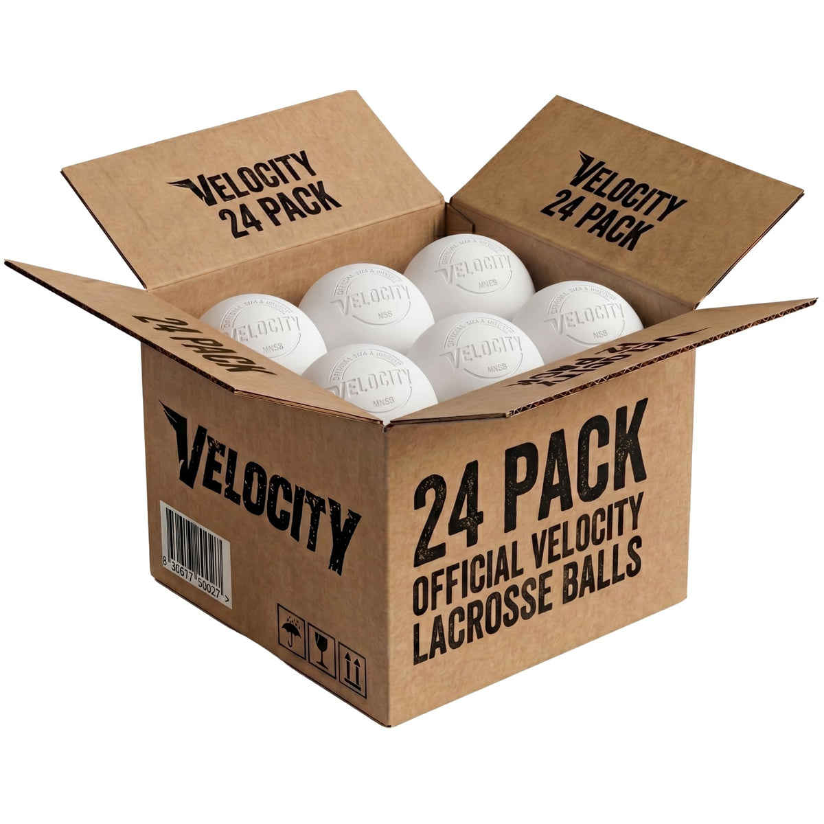 Velocity Lacrosse Balls - 1, 2, 3, 6, 12, 18, 24, 36, 60 and 120 Packs - for Practice, Official NFHS and College Approved Size